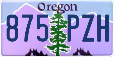 OR license plate 875PZH