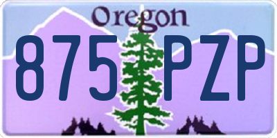 OR license plate 875PZP