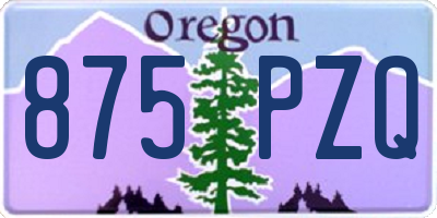 OR license plate 875PZQ