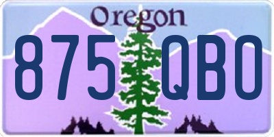 OR license plate 875QBO