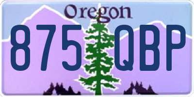 OR license plate 875QBP