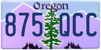 OR license plate 875QCC