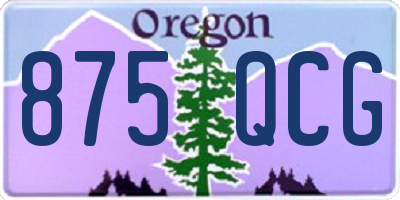 OR license plate 875QCG