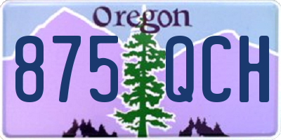 OR license plate 875QCH