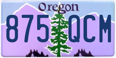 OR license plate 875QCM