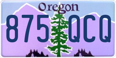 OR license plate 875QCQ