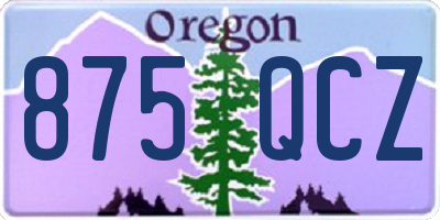 OR license plate 875QCZ