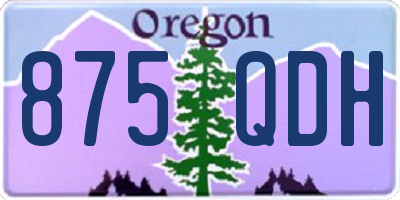 OR license plate 875QDH
