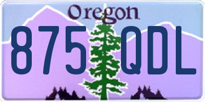 OR license plate 875QDL