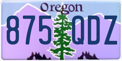 OR license plate 875QDZ
