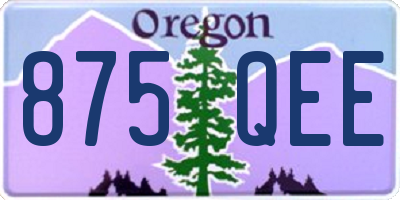 OR license plate 875QEE