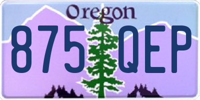 OR license plate 875QEP