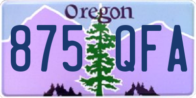 OR license plate 875QFA