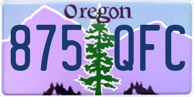 OR license plate 875QFC