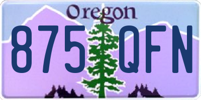 OR license plate 875QFN