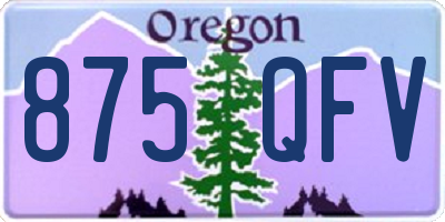 OR license plate 875QFV