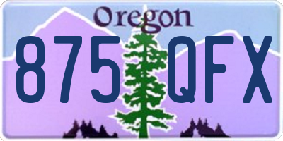 OR license plate 875QFX