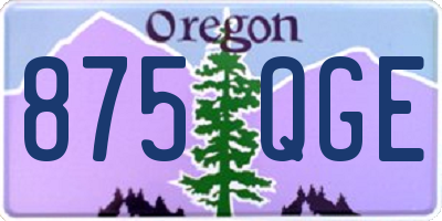 OR license plate 875QGE