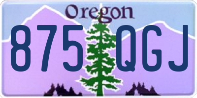 OR license plate 875QGJ