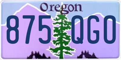 OR license plate 875QGO