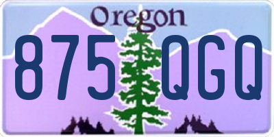 OR license plate 875QGQ