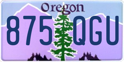 OR license plate 875QGU