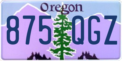 OR license plate 875QGZ