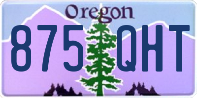 OR license plate 875QHT
