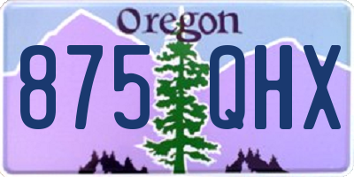 OR license plate 875QHX