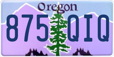 OR license plate 875QIQ