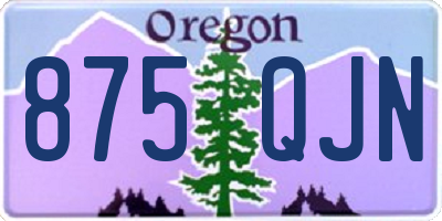 OR license plate 875QJN