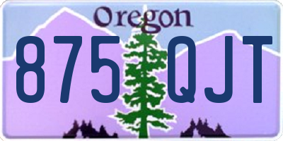 OR license plate 875QJT