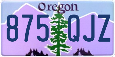 OR license plate 875QJZ