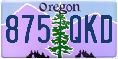 OR license plate 875QKD