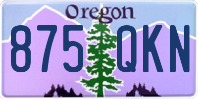 OR license plate 875QKN