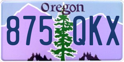 OR license plate 875QKX