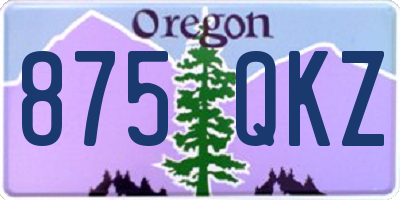 OR license plate 875QKZ
