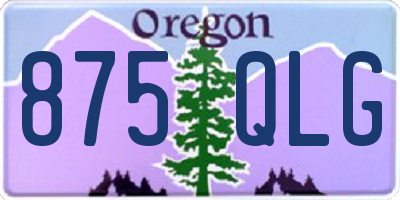OR license plate 875QLG