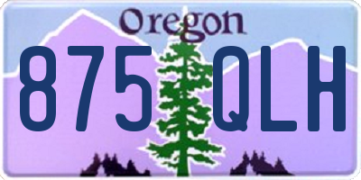 OR license plate 875QLH