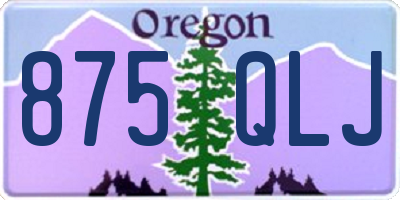 OR license plate 875QLJ