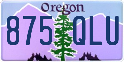 OR license plate 875QLU