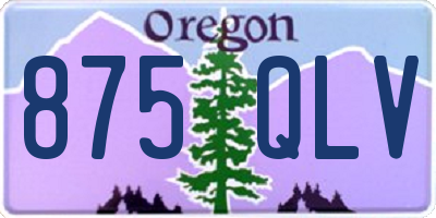 OR license plate 875QLV