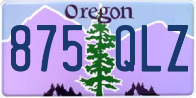 OR license plate 875QLZ