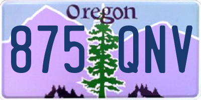 OR license plate 875QNV