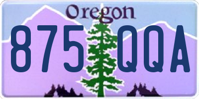 OR license plate 875QQA