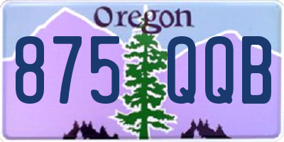 OR license plate 875QQB