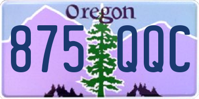 OR license plate 875QQC