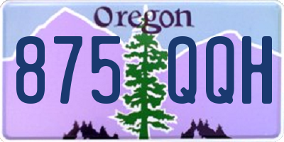 OR license plate 875QQH