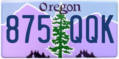 OR license plate 875QQK
