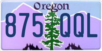 OR license plate 875QQL